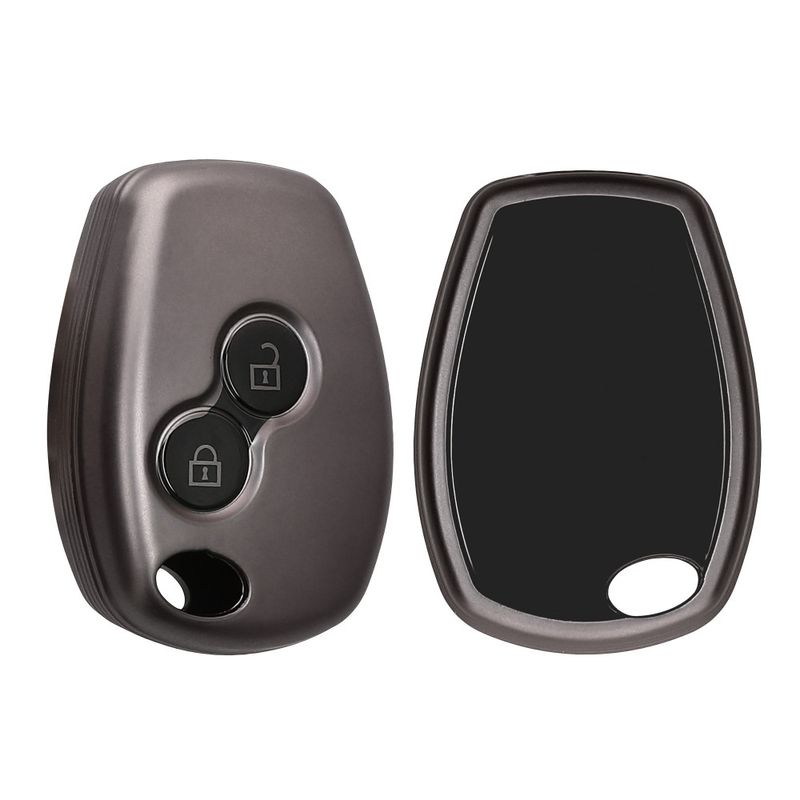 Auto si Moto - Electronice auto - Accesorii electronice auto - Husa Cheie Auto Kwmobile pentru Dacia/Renault 2 Butoane, Gri/Negru, Silicon, KWM0000253B001C - Infinity.ro