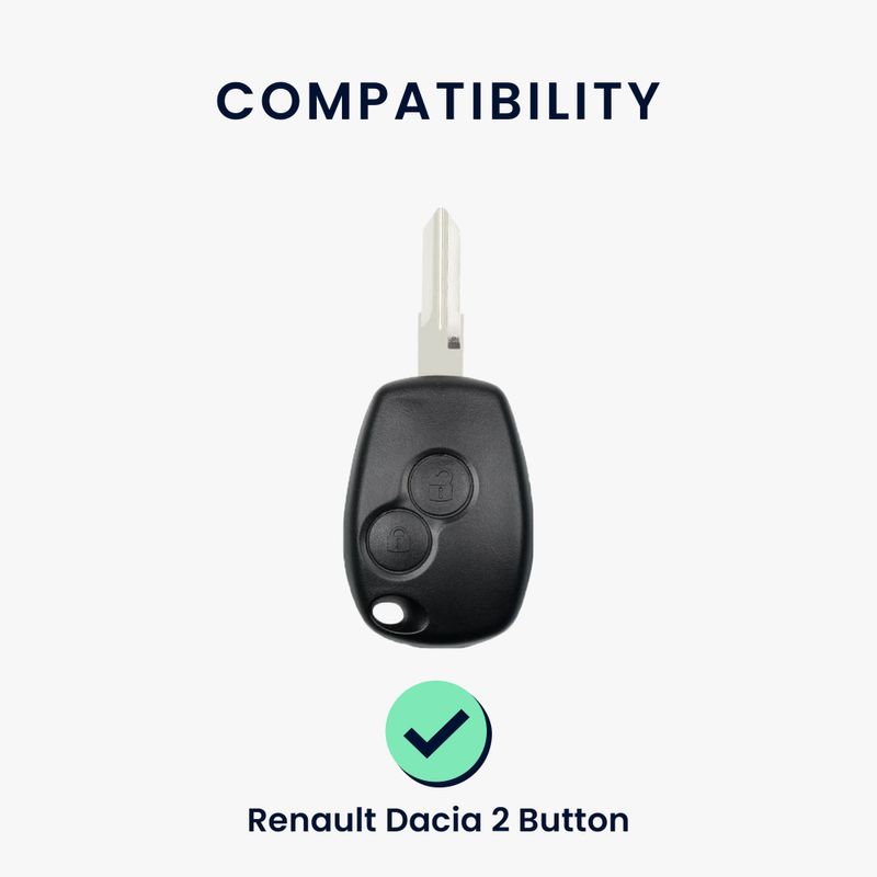 Auto si Moto - Electronice auto - Accesorii electronice auto - Husa Cheie Auto Kwmobile pentru Dacia/Renault 2 Butoane, Gri/Negru, Silicon, KWM0000253B001C - Infinity.ro