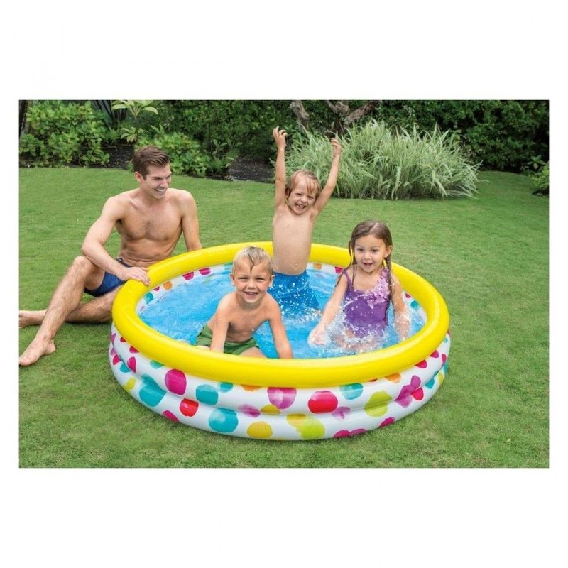 Casa si Gradina - Gradina si terasa - Piscine si accesorii - Piscine copii - Piscina gonflabila copii, Intex, Cool dots ,multicolor, 581 litri,168 x 38 cm, 58449 - Infinity.ro