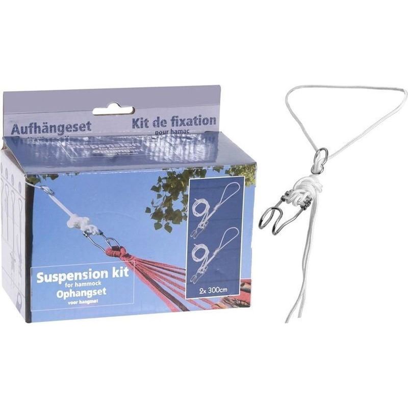 Casa si Gradina - Gradina si terasa - Balansoare si hamace - Hamace si suporturi - Set fixare hamac, carlige cu funii, rezistenta 120 kg - Infinity.ro