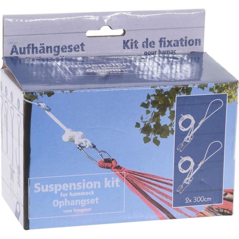 Casa si Gradina - Gradina si terasa - Balansoare si hamace - Hamace si suporturi - Set fixare hamac, carlige cu funii, rezistenta 120 kg - Infinity.ro