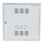 Casa si Gradina - Termice - Centrale termice si accesorii - Accesorii incalzire - Firida 60x60x60 cm, Proconstructo Group, cutie pentru contor de gaz si regulator, gri, din tabla, cu 2 orificii mari - Infinity.ro