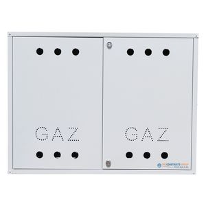 Firida 60x80x50 cm, Proconstructo Group, cutie pentru contor de gaz si regulator, gri, din tabla, cu 2 usi, fara orificii tevi