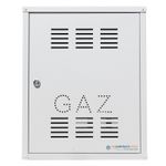 Casa si Gradina - Termice - Centrale termice si accesorii - Accesorii incalzire - Firida 50x40x25 cm, Proconstructo Group, cutie pentru contor de gaz si regulator, gri, din tabla, cu 2 orificii - Infinity.ro