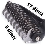 Petshop - Ingrijire si Igiena - Produse uz extern - Perii si manusi - Tesala dubla roz pentru caini si pisici cu par lung sau mediu - Infinity.ro