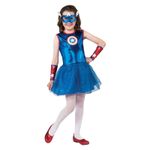 Jucarii, Copii si Bebe - Jucarii si jocuri - Jucarii de rol - Masti si costume copii - Costum Captain America KidMania® pentru fete 7-9 ani 120-130 cm - Infinity.ro