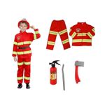 Jucarii, Copii si Bebe - Jucarii si jocuri - Jucarii de rol - Masti si costume copii - Costum pompier KidMania® cu accesorii pentru copii 110 - 120 cm 5-7 ani - Infinity.ro