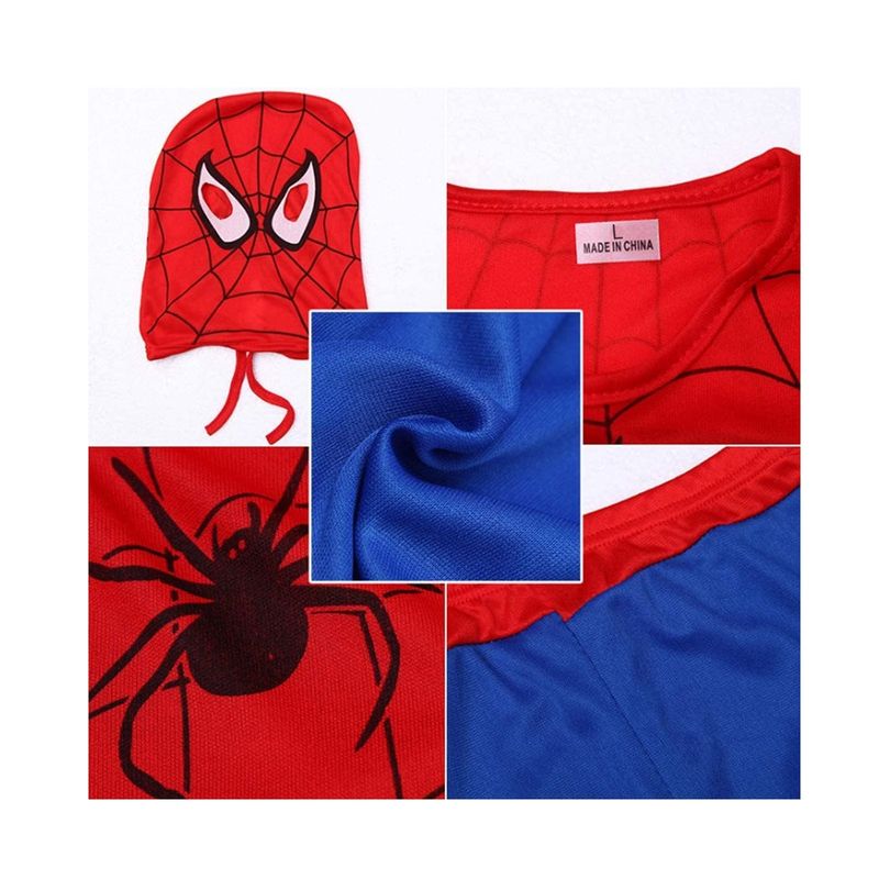 Jucarii, Copii si Bebe - Jucarii si jocuri - Jucarii de rol - Masti si costume copii - Set costum Spiderman KidMania® cu doua manusi lansator cu ventuze din burete pentru copii 7-9 ani 120 - 130 cm - Infinity.ro