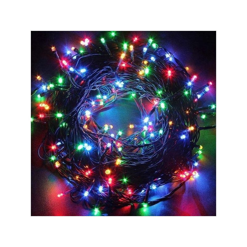 Casa si Gradina - Decoratiuni - Decoratiuni de sezon - Instalatie de Craciun liniara, multicolor, 10m, 200 beculete tip bile, 9050RB - Infinity.ro