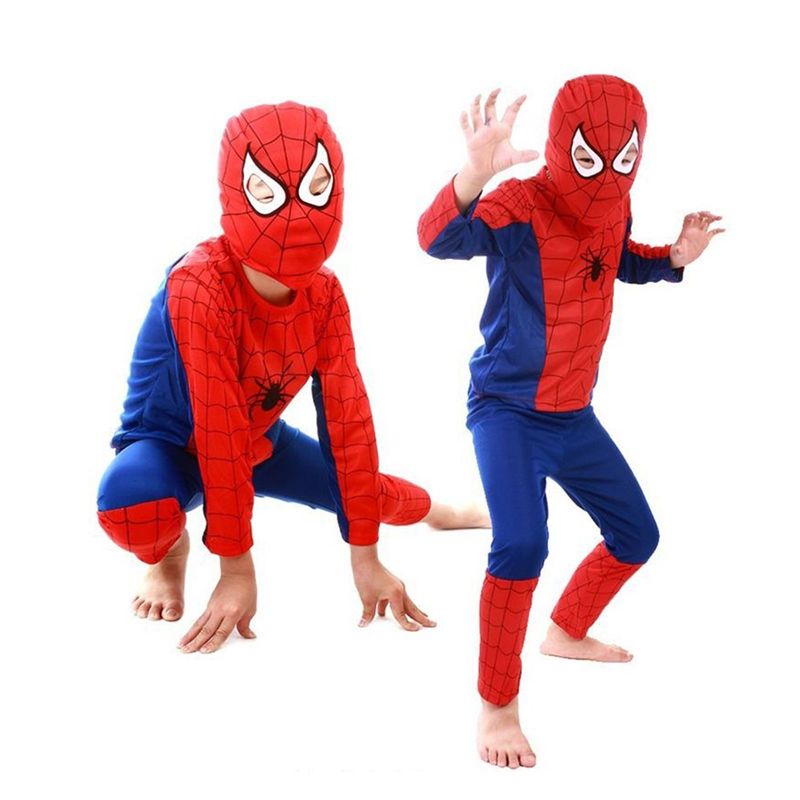 Jucarii, Copii si Bebe - Jucarii si jocuri - Jucarii de rol - Masti si costume copii - Set costum Spiderman KidMania® cu doua manusi lansator cu ventuze pentru copii 5-7 ani 110 - 120 cm - Infinity.ro