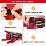 Jucarii, Copii si Bebe - Jucarii si jocuri - Jucarii de rol - Masti si costume copii - Set doua manusi lansator Spiderman cu ventuze KidMania® pentru copii - Infinity.ro