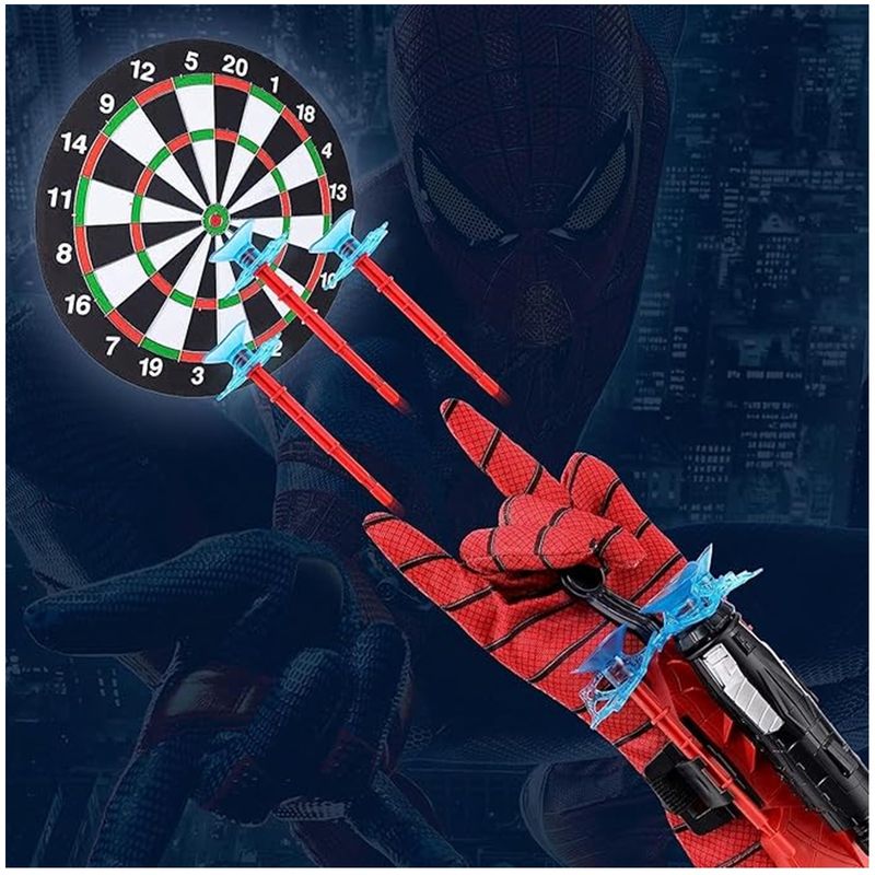 Jucarii, Copii si Bebe - Jucarii si jocuri - Jucarii de rol - Masti si costume copii - Set doua manusi lansator Spiderman cu ventuze KidMania® pentru copii - Infinity.ro