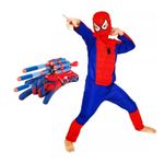 Jucarii, Copii si Bebe - Jucarii si jocuri - Jucarii de rol - Masti si costume copii - Set costum Spiderman KidMania® si lansator cu ventuze din burete pentru copii 5-7 ani 110 - 120 cm - Infinity.ro