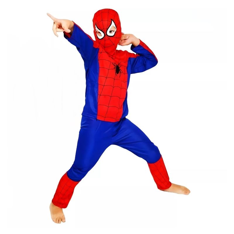 Jucarii, Copii si Bebe - Jucarii si jocuri - Jucarii de rol - Masti si costume copii - Set costum Spiderman KidMania® si lansator cu ventuze din burete pentru copii 7-9 ani 120 - 130 cm - Infinity.ro