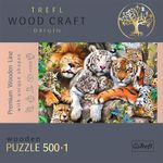 Jucarii, Copii si Bebe - Jucarii si jocuri - Jocuri si puzzle - Puzzle - Puzzle trefl din lemn 500+1 piese felinele din jungla - Infinity.ro
