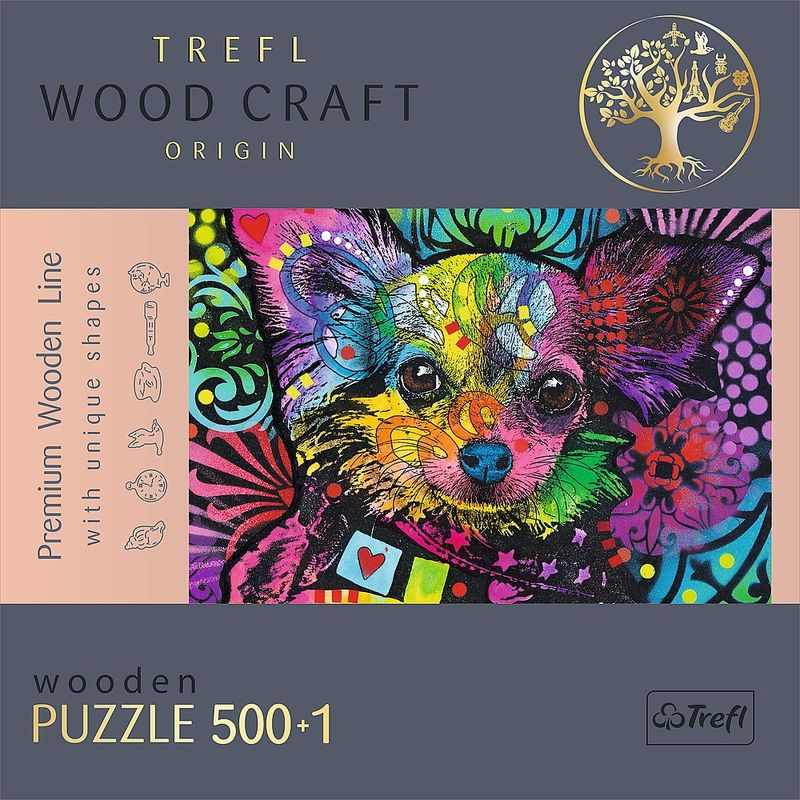 Jucarii, Copii si Bebe - Jucarii si jocuri - Jocuri si puzzle - Puzzle - Puzzle trefl din lemn 500+1 piese catelusii dragalasi - Infinity.ro