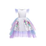 Jucarii, Copii si Bebe - Jucarii si jocuri - Jucarii de rol - Masti si costume copii - Costum Unicorn KidMania® cu trena detasabila pentru fete 8-10 ani 140 cm - Infinity.ro