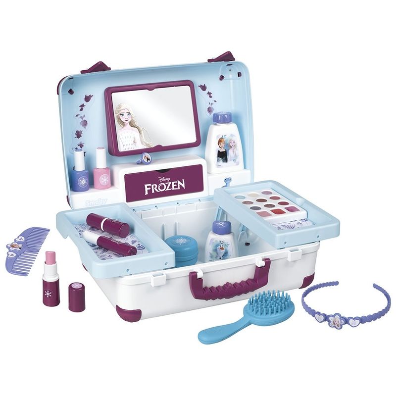 Jucarii, Copii si Bebe - Jucarii si jocuri - Jucarii de rol - Frumusete, bijuterii si accesorii fetite - Jucarie Smoby Gentuta cosmetica Frozen Beauty Vanity cu accesorii - Infinity.ro