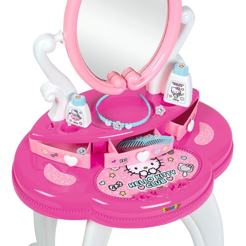 Jucarii, Copii si Bebe - Jucarii si jocuri - Jucarii de rol - Frumusete, bijuterii si accesorii fetite - Jucarie Smoby Masuta de machiaj Hello Kitty Hairdresser 2 in 1 - Infinity.ro