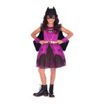 Jucarii, Copii si Bebe - Jucarii si jocuri - Jucarii de rol - Masti si costume copii - Costum Batgirl Purple cu pelerina pentru fete 3-4 ani 104 cm - Infinity.ro