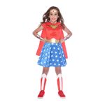 Jucarii, Copii si Bebe - Jucarii si jocuri - Jucarii de rol - Masti si costume copii - Costum Wonder Woman, Femeia Fantastica pentru fete 4-6 ani 110 cm - Infinity.ro