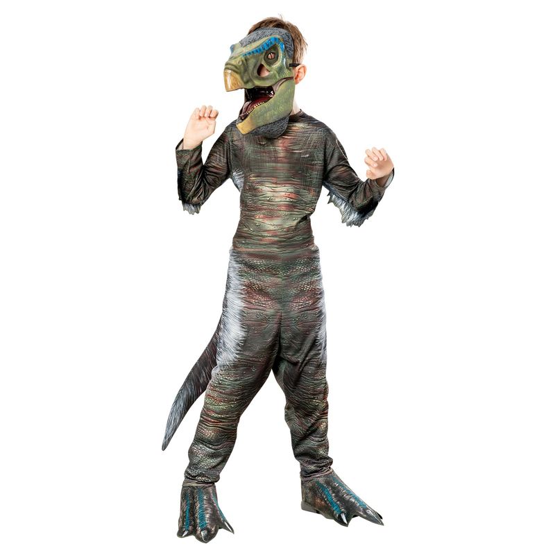 Jucarii, Copii si Bebe - Jucarii si jocuri - Jucarii de rol - Masti si costume copii - Costum dinozaur Therizinosaurus, Jurassic World pentru copii 3-4 ani 98-104 cm - Infinity.ro