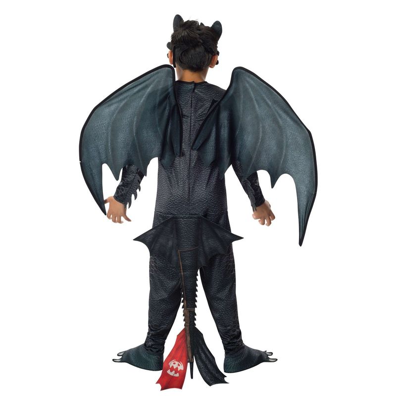 Jucarii, Copii si Bebe - Jucarii si jocuri - Jucarii de rol - Masti si costume copii - Costum dragon Toothless Night Fury pentru copii 5-7 ani 110-122 cm - Infinity.ro