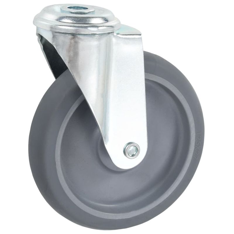 Casa si Gradina - Constructii - Depozitare, transport si protectie - Accesorii echipamente pentru transport si ridicat - Roti pivotante cu gaura pentru surub, 32 buc., 125 mm - Infinity.ro