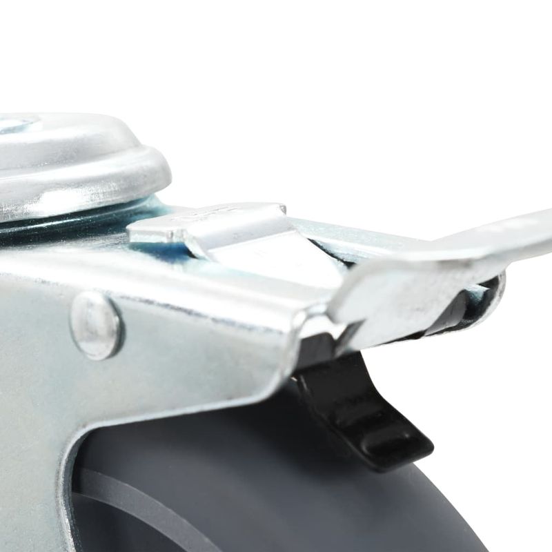 Casa si Gradina - Constructii - Depozitare, transport si protectie - Accesorii echipamente pentru transport si ridicat - Roti pivotante cu gaura pentru surub, 12 buc., 125 mm - Infinity.ro