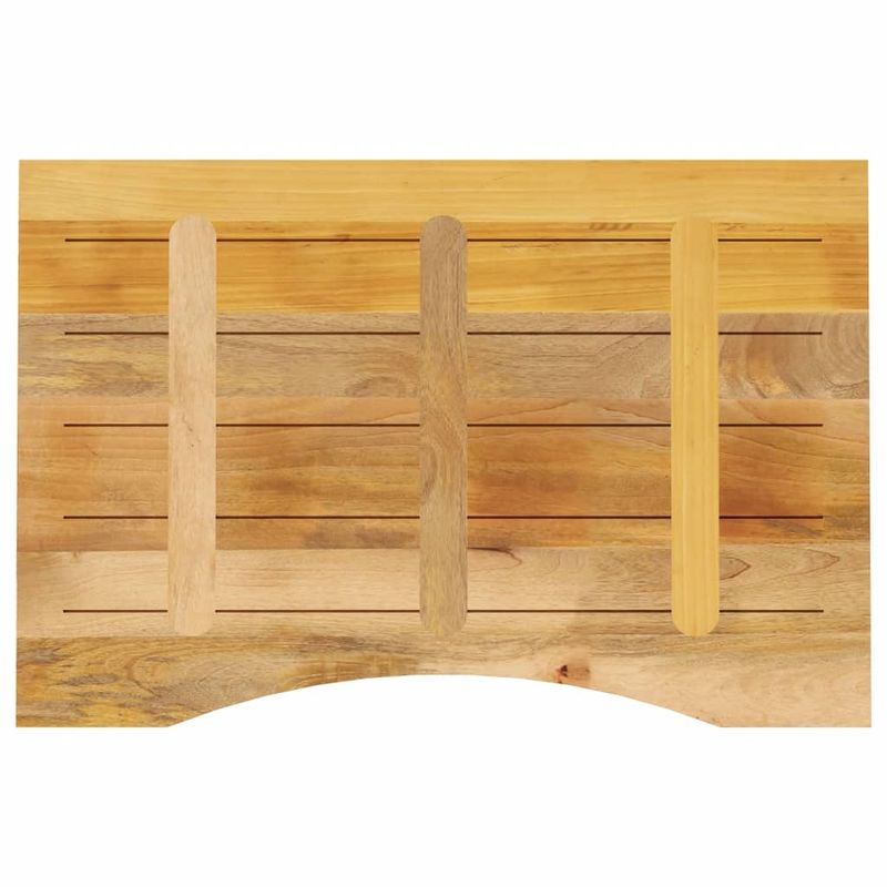 Casa si Gradina - Mobilier - Feronerie si accesorii mobila - Blat birou cu decupaj curbat 100x50x2,5cm lemn masiv mango brut - Infinity.ro