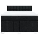 Casa si Gradina - Mobilier - Paturi si accesorii - Paturi - Pat box spring cu saltea, negru, 160x200 cm, textil - Infinity.ro