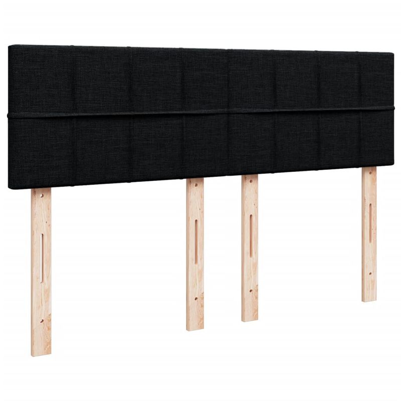 Casa si Gradina - Mobilier - Paturi si accesorii - Paturi - Pat box spring cu saltea, negru, 160x200 cm, textil - Infinity.ro