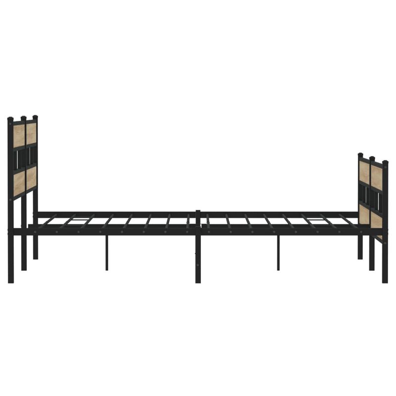 Casa si Gradina - Mobilier - Paturi si accesorii - Paturi - Cadru de pat metalic fara saltea, stejar sonoma, 183x213 cm - Infinity.ro