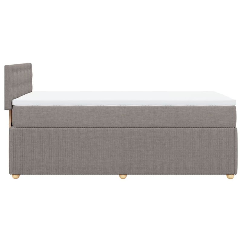 Casa si Gradina - Mobilier - Paturi si accesorii - Paturi - Pat box spring cu saltea, gri taupe, 80x200 cm, textil - Infinity.ro