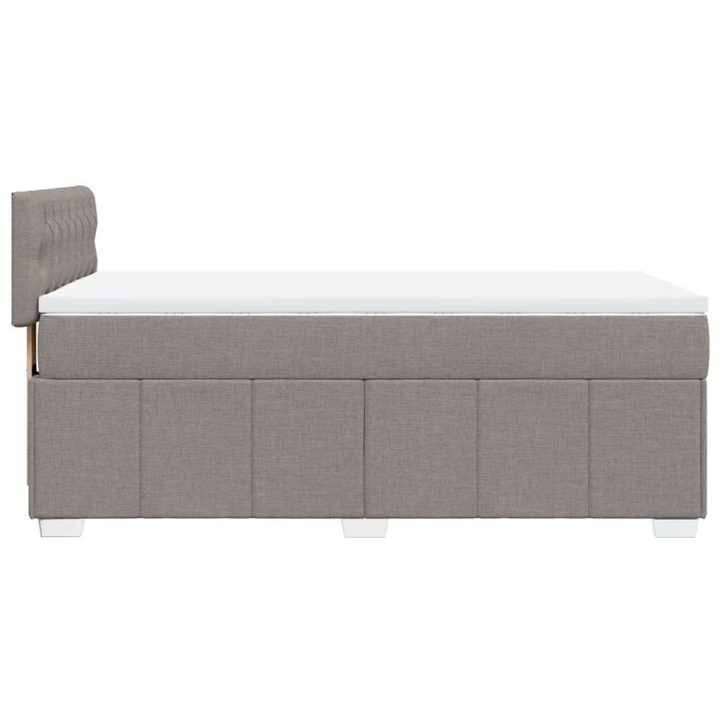 Casa si Gradina - Mobilier - Paturi si accesorii - Paturi - Pat box spring cu saltea, gri taupe, 80x200 cm, textil - Infinity.ro