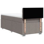 Casa si Gradina - Mobilier - Paturi si accesorii - Paturi - Pat box spring cu saltea, gri taupe, 80x200 cm, textil - Infinity.ro