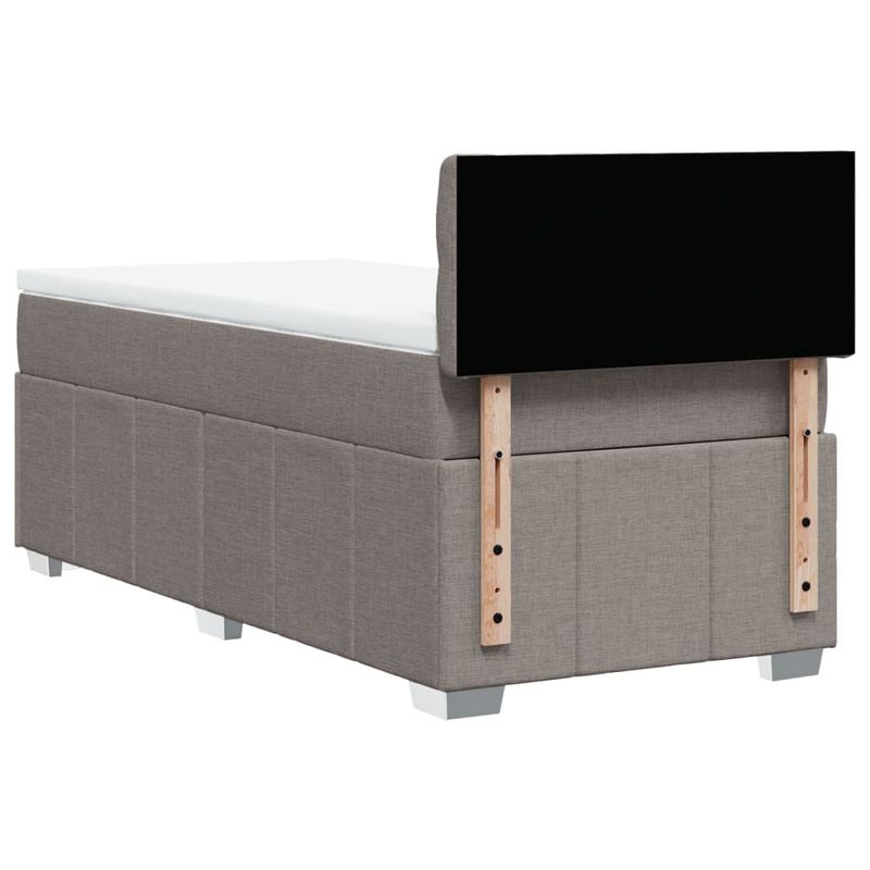 Casa si Gradina - Mobilier - Paturi si accesorii - Paturi - Pat box spring cu saltea, gri taupe, 80x200 cm, textil - Infinity.ro
