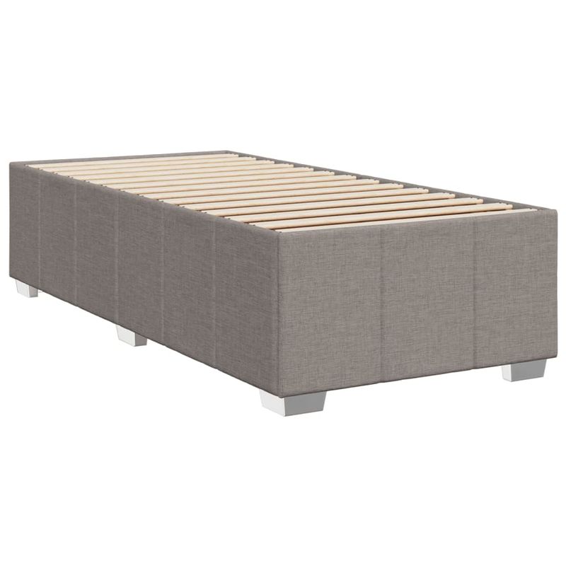 Casa si Gradina - Mobilier - Paturi si accesorii - Paturi - Pat box spring cu saltea, gri taupe, 80x200 cm, textil - Infinity.ro