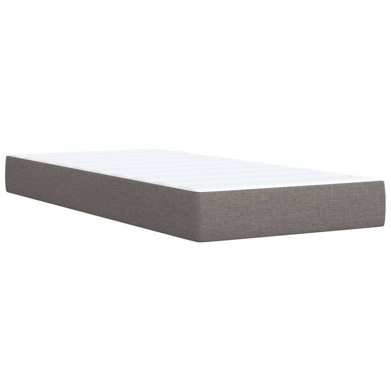 Casa si Gradina - Mobilier - Paturi si accesorii - Paturi - Pat box spring cu saltea, gri taupe, 80x200 cm, textil - Infinity.ro