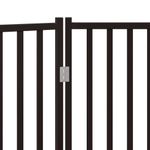 Petshop - Accesorii petshop - Culcusuri si custi - Usi animale - Poarta pentru caini pliabila 2 panouri negru, 160 cm, lemn brad, mărime 80x90x2 cm - Infinity.ro
