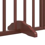 Petshop - Accesorii petshop - Culcusuri si custi - Custi interior si exterior - Poarta caini pliabila cu usa 8 panouri maro 640 cm, lemn plop - Infinity.ro