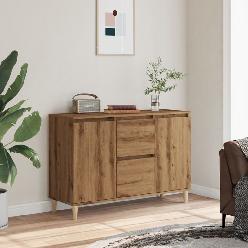 Casa si Gradina - Mobilier - Comode si corpuri - Comode - Servanta, stejar artizanal, 102x35x70 cm, lemn prelucrat - Infinity.ro