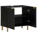 Casa si Gradina - Mobilier - Mobilier baie - Comode baie - Dulap chiuveta de baie, negru, 62x33x58 cm, lemn prelucrat - Infinity.ro
