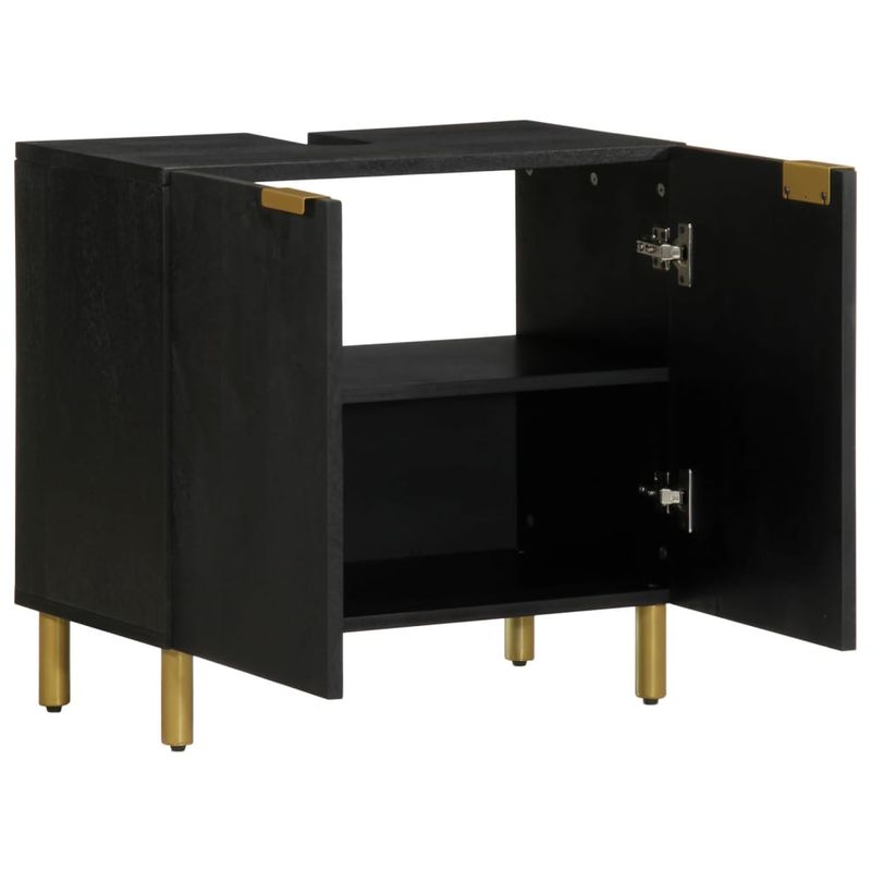 Casa si Gradina - Mobilier - Mobilier baie - Comode baie - Dulap chiuveta de baie, negru, 62x33x58 cm, lemn prelucrat - Infinity.ro