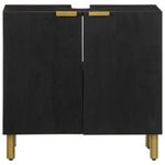Casa si Gradina - Mobilier - Mobilier baie - Comode baie - Dulap chiuveta de baie, negru, 62x33x58 cm, lemn prelucrat - Infinity.ro