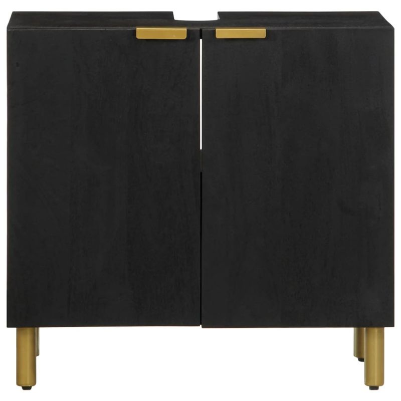 Casa si Gradina - Mobilier - Mobilier baie - Comode baie - Dulap chiuveta de baie, negru, 62x33x58 cm, lemn prelucrat - Infinity.ro