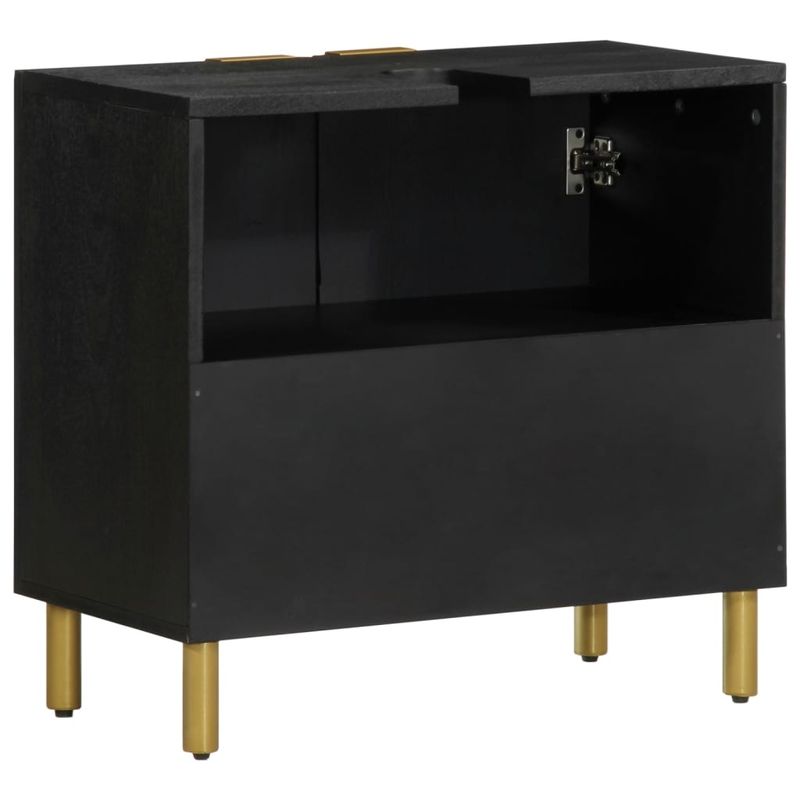 Casa si Gradina - Mobilier - Mobilier baie - Comode baie - Dulap chiuveta de baie, negru, 62x33x58 cm, lemn prelucrat - Infinity.ro