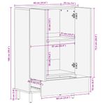 Casa si Gradina - Mobilier - Dulapuri si sifoniere - Dulapuri - Dulap inalt, negru, 60x33x100 cm, lemn prelucrat - Infinity.ro
