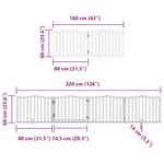 Petshop - Accesorii petshop - Culcusuri si custi - Custi interior si exterior - Poarta caini pliabila cu usa 6 panouri negru, 480 cm, lemn plop - Infinity.ro