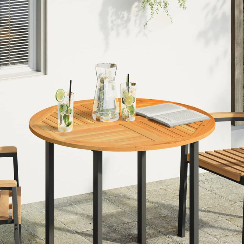 Casa si Gradina - Constructii - Lemn constructii - Placi lemn - Blat de masa rotund, Ø90x2,2 cm, lemn masiv de acacia - Infinity.ro